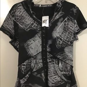 looking for trades! vtg lip service tombstone top